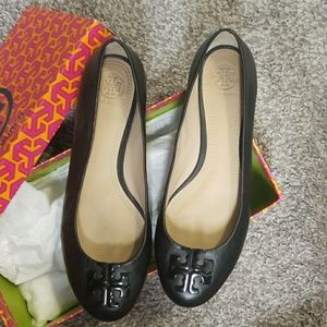Tory Burch Black Flats